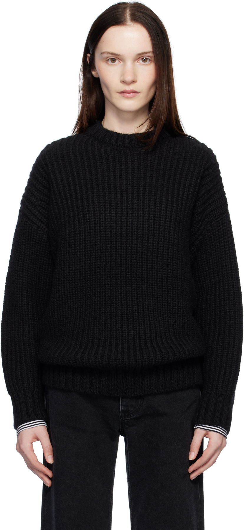 Džemper Anine Bing ANINE BING Sydney Knit Sweater Crna | A-09-0277-000