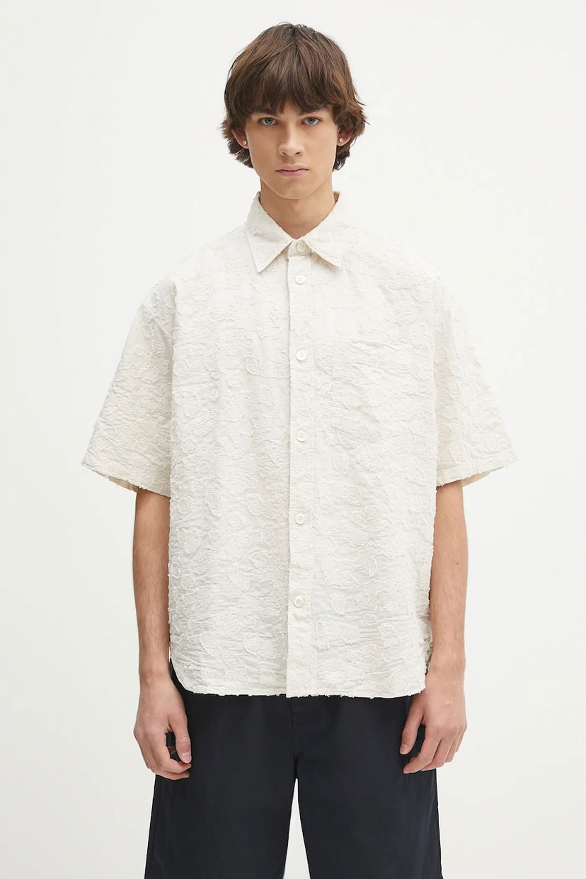 Košulja NORSE PROJECTS Norse Projects Mo Oversized Fil Coupe SS Shirt, Relaxed Fit Bijela | N40.0830.0957