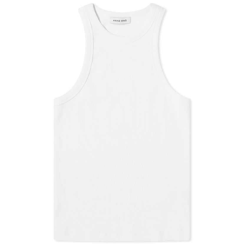 Majica bez rukava Anine Bing Eva Tank Vest, Size Large Bijela | A-08-0151-100