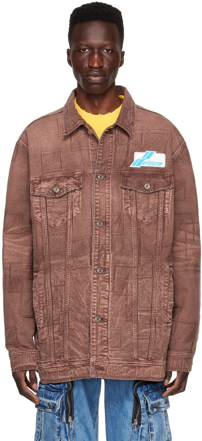 Jakna We11done We11done Denim Trucker Jacket Smeđa | WD-DJ1-22-366-U-BR