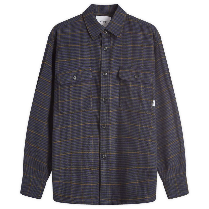 Košulja WTAPS Checked Work Shirt Long Sleeve Tamnoplava | 242WVDT-SHM03-NVY