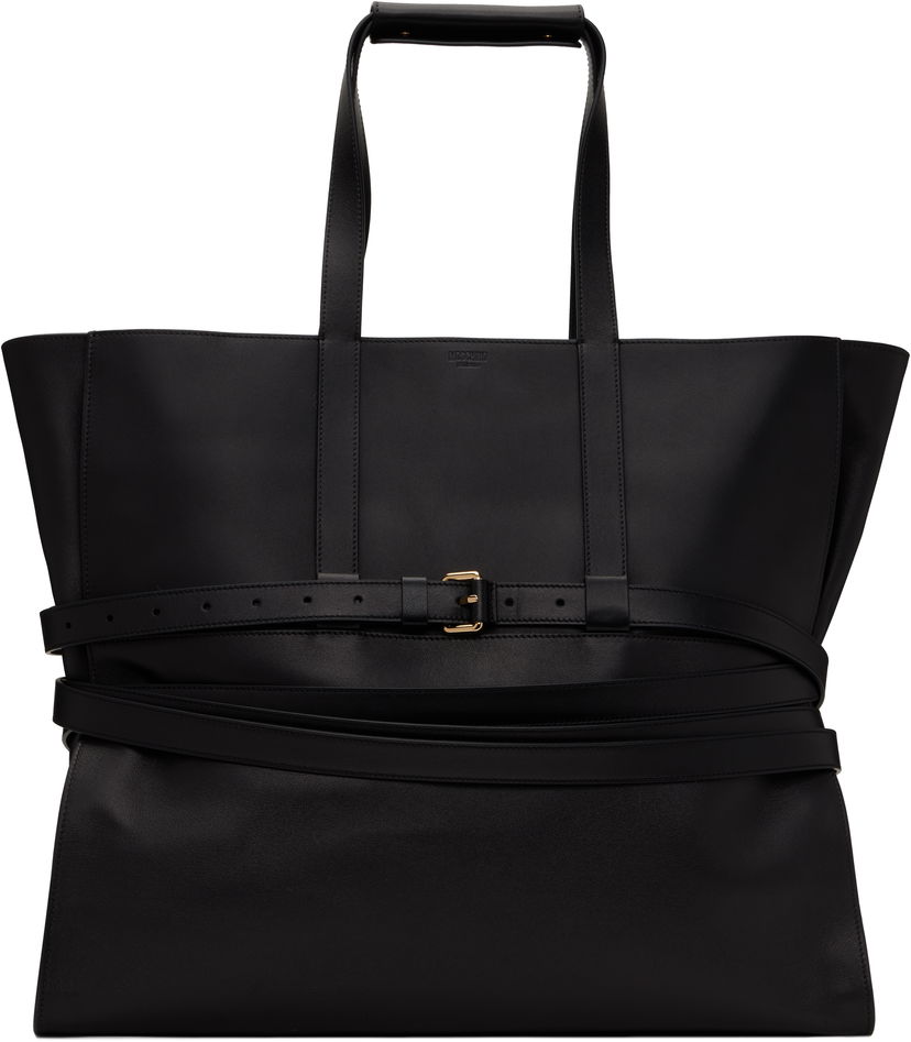 Tote bag Moschino Moschino 'Tie Me' Leather Tote Crna | MC4156PP1M 251MOOA0 000