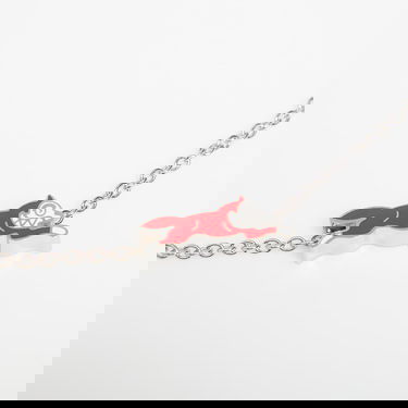 Ogrlica BILLIONAIRE BOYS CLUB Icecream Running Dog Chain Necklace Metalik | IC25272 Silver/ Red, 1