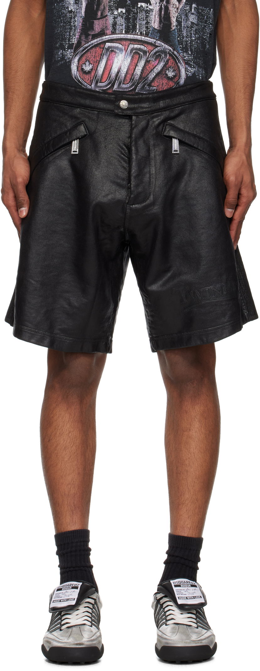Kratke hlače DSQUARED2 Dsquared2 Big Boxer Biker Shorts Crna | S71MU0847-S25539-900