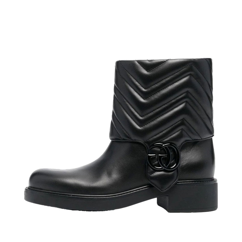 Tenisice i cipele Gucci GG Leather Ankle Boot Black (Women's) Crna | 701822 BKO60 1000