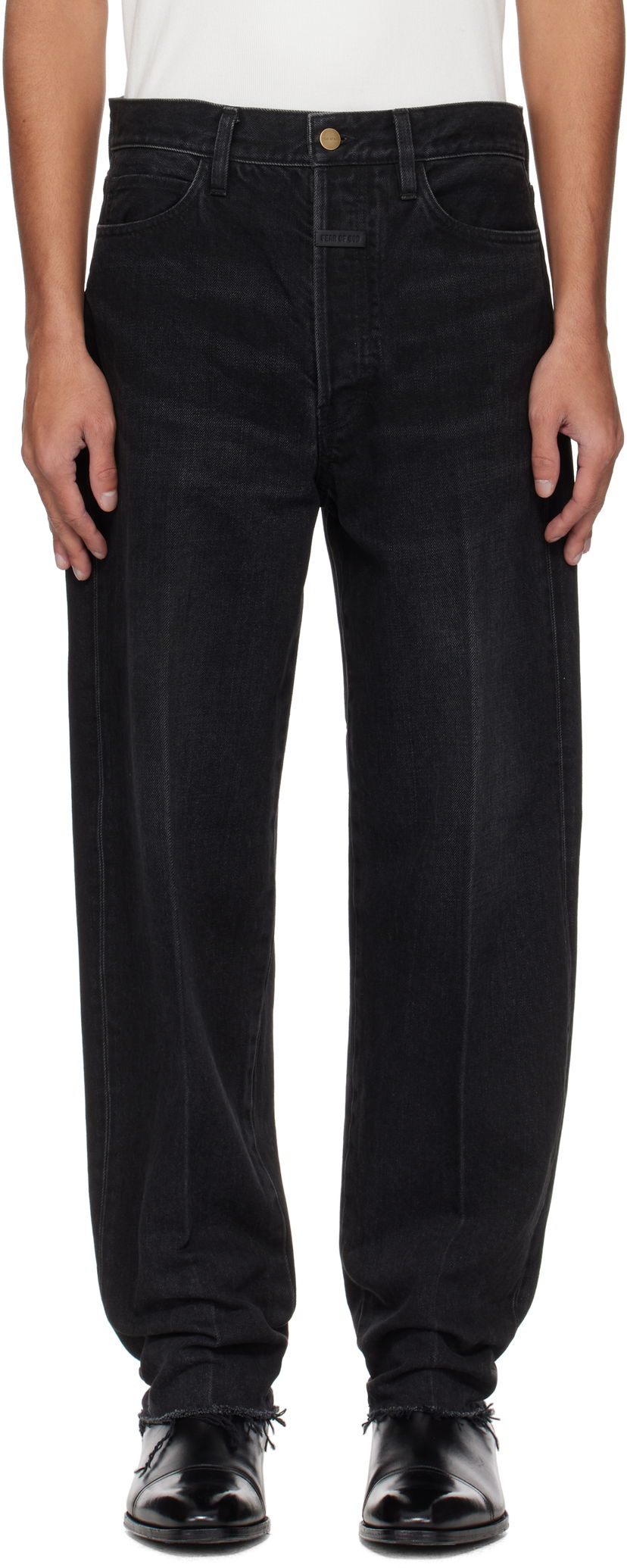 Jeans Fear of God Fear of God 80s 5 Pocket Jeans Crna | FGE240-410DNM