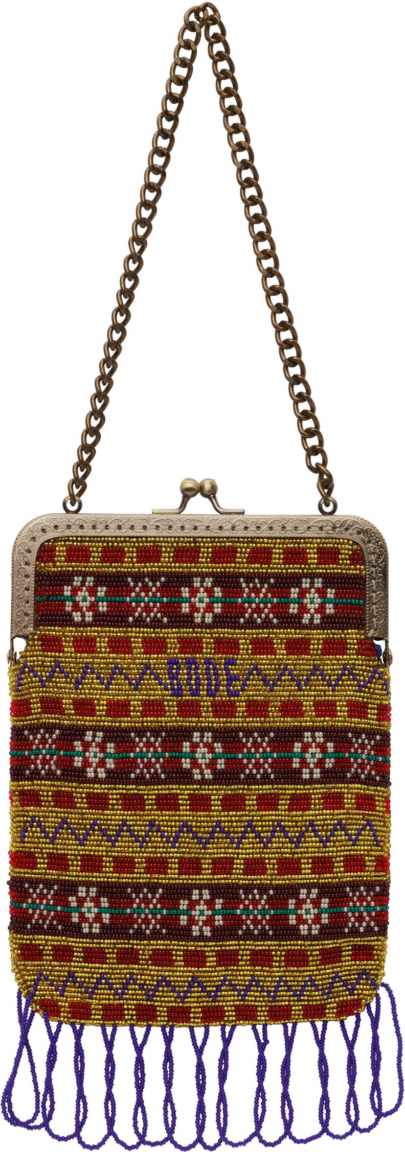 Ručna torbica Bode Bode Beaded Bracken Frame Bag with Tassels Višebojno | WRS25AC002