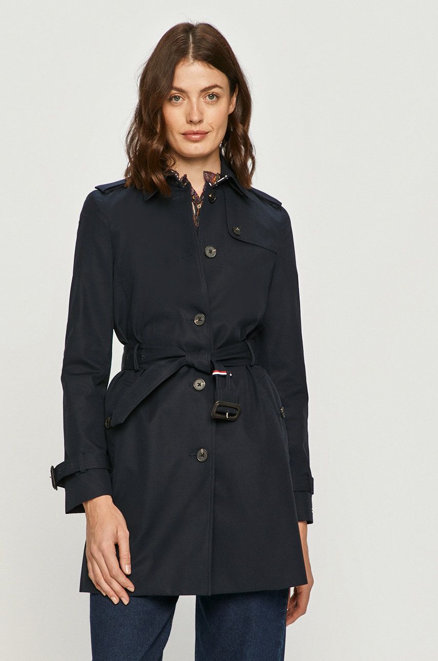 Trenčkot Tommy Hilfiger Trenchcoat Crna | WW0WW24966, 0