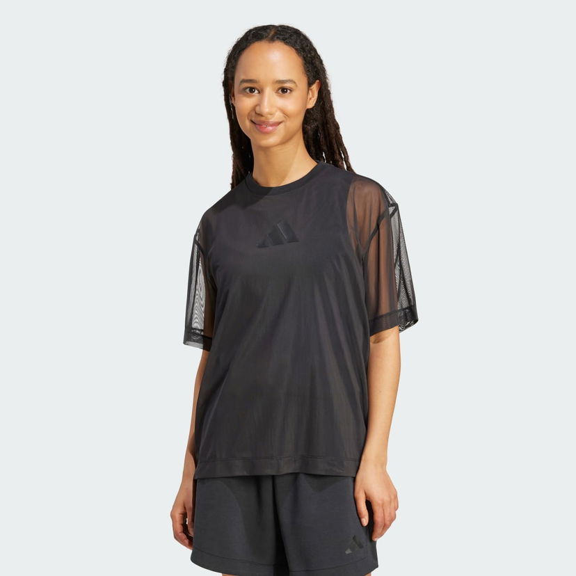 Majica kratkih rukava adidas Performance ALL SZN Lux Mesh Tee Crna | JM3737