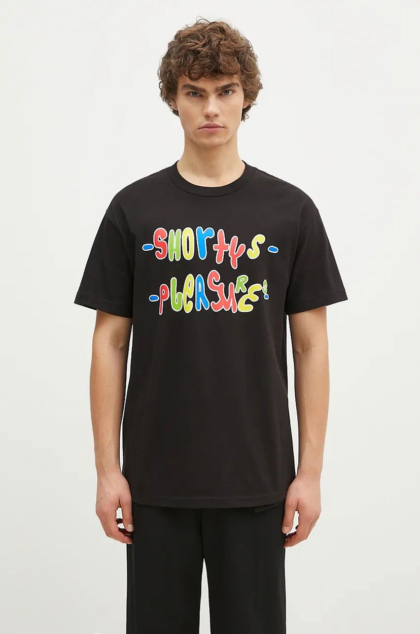 Majica kratkih rukava Pleasures T-Shirt With Print Crna | P24F021