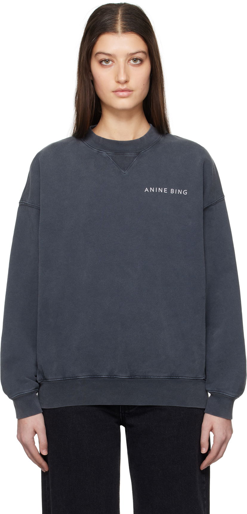 Dukserice Anine Bing Anine Bing Jaci Sweatshirt Siva | A-08-10601-WBL3