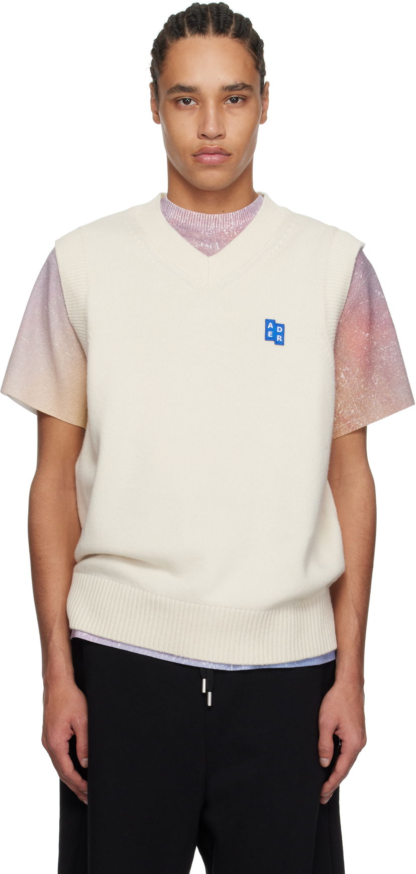 Džemper ADER ERROR ADER error Significant TRS Tag Knit Vest Bijela | BO42FYKT0201OT