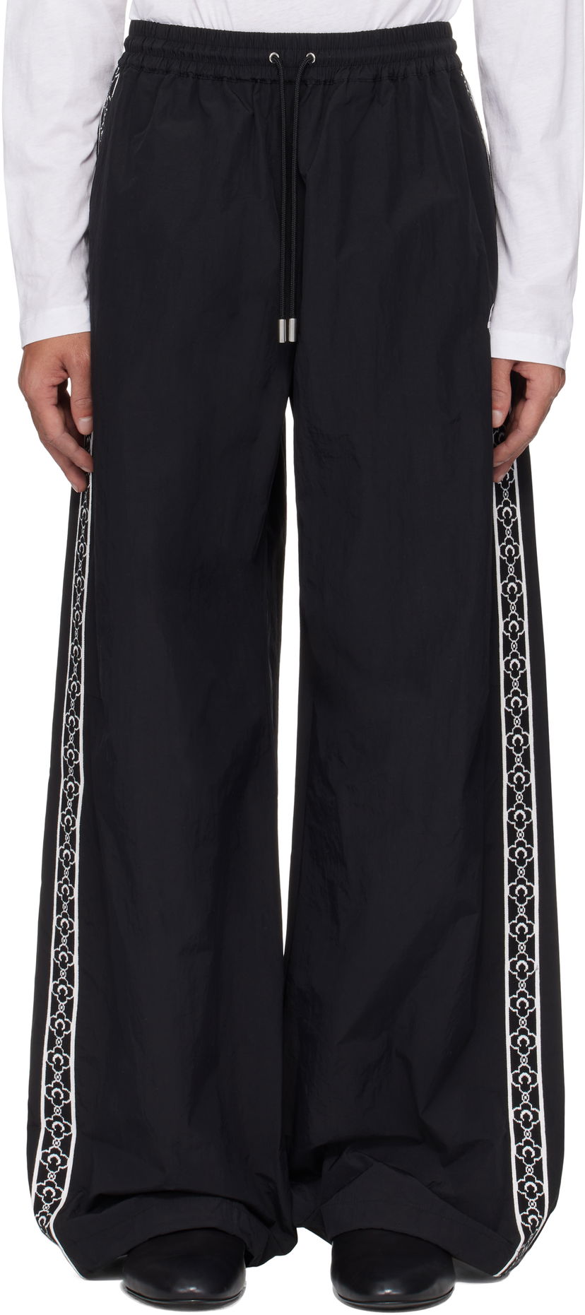Trenirka Marine Serre Marine Serre Recycled Nylon Track Sweatpants Crna | UPA055A CWOV0041