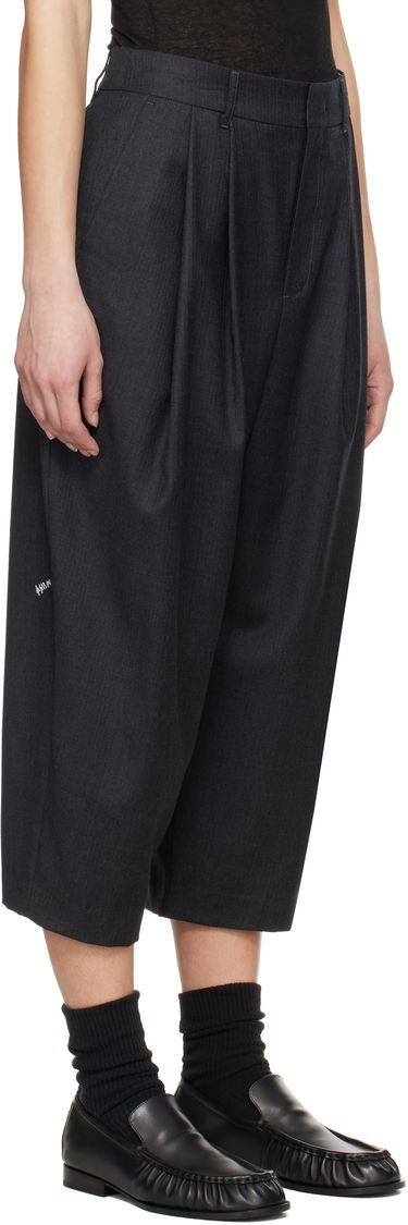 Hlače ADER ERROR ADER error Sig; Tag 01 Cropped Pleated Trousers Siva | BO42FYSA0101GR, 4