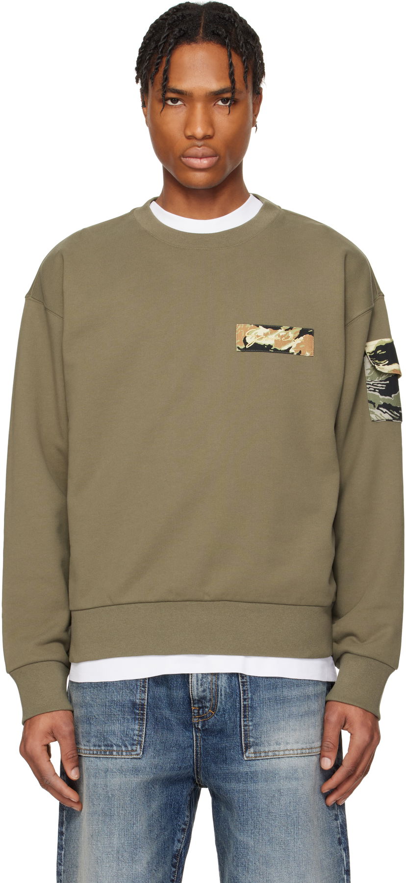 Dukserice Givenchy Givenchy Camo Patches Sweatshirt Zelena | BMJ0LC3YQ6333