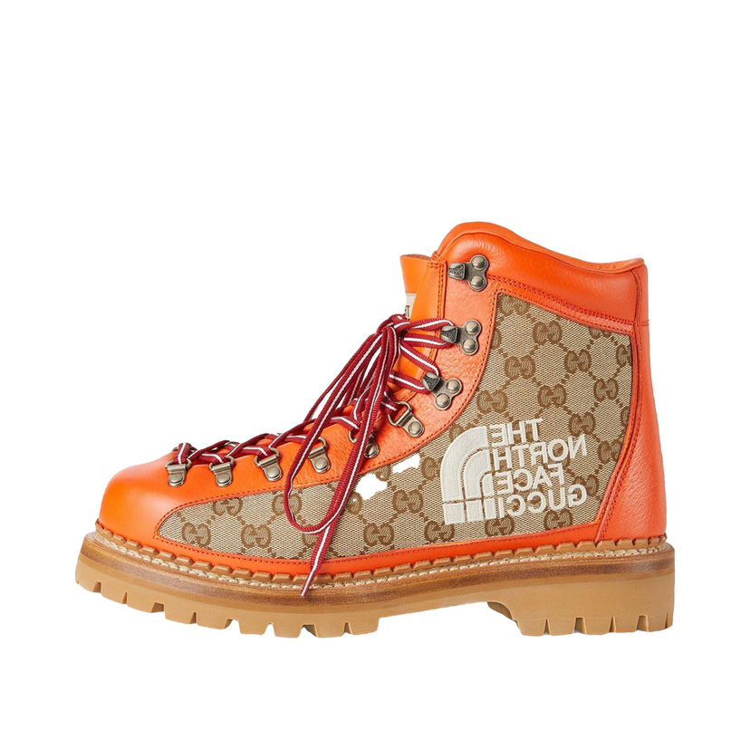 Tenisice i cipele Gucci The North Face x Canvas Leather Boot Beige Orange W Bež | 679927 18A40 7570