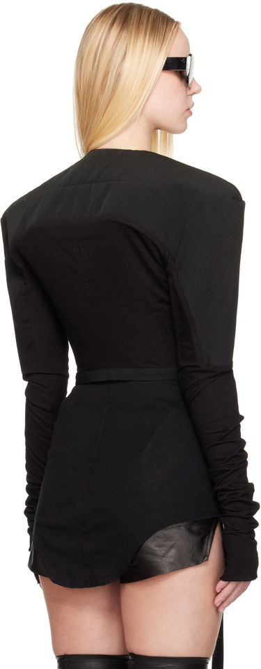 Jakna Rick Owens Rick Owens Hollywood Tight Blazer Crna | RO01E7275 PCVSJA, 2