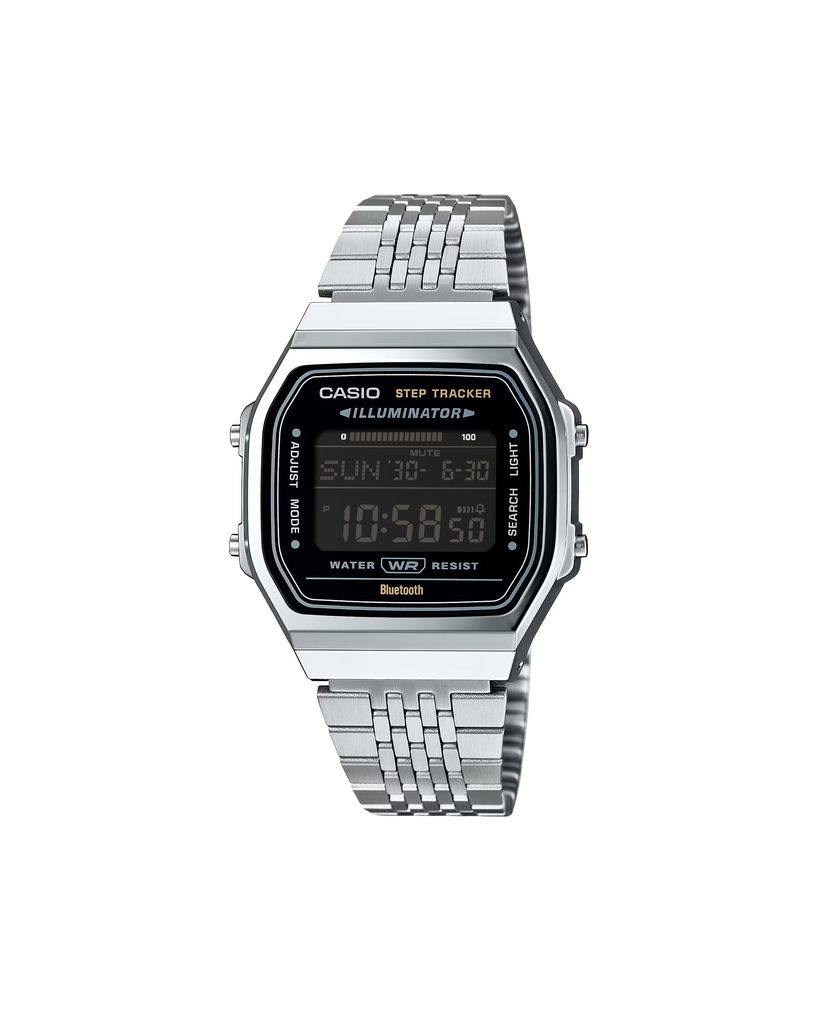 Satovi CASIO Digital Step Tracker Illuminator Bluetooth Water Resistant Watch Metalik | ABL-100WE-1BEF