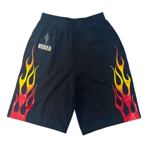 Kratke hlače Cactus Jack by Travis Scott Travis Scott x AUGUSTA Rodeo Tour Flame Shorts Crna | TC-407