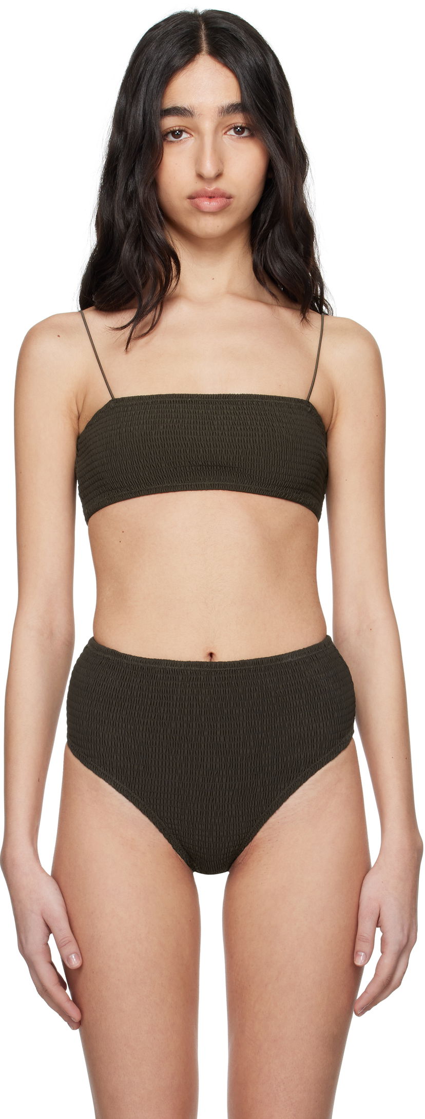 Kupaći kostimi TOTEME TOTEME Smocked Bikini Top Zelena | 242-WSW1079-FB0130