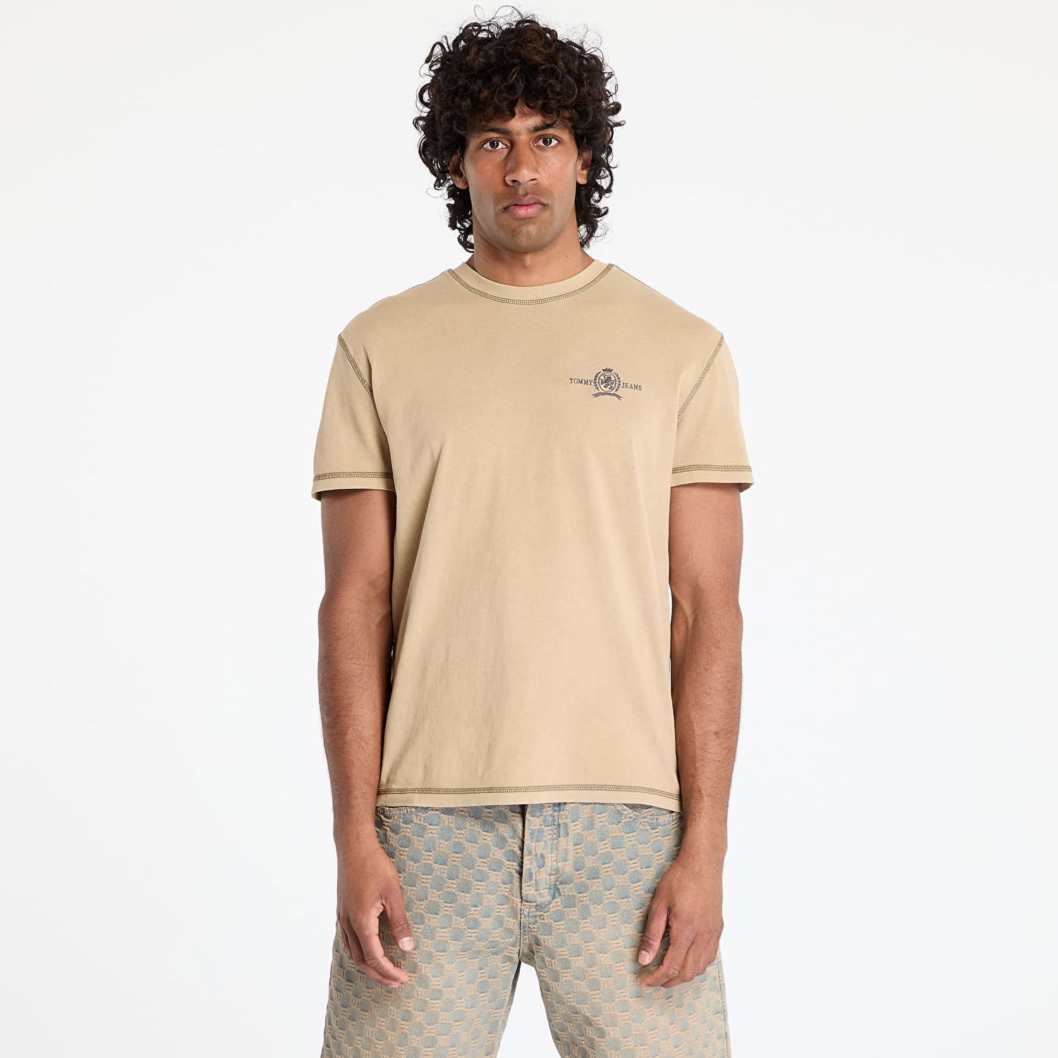 Majica kratkih rukava Tommy Hilfiger Tommy Jeans Regular Small Tonal Tee Bež | DM0DM20787 ACT, 0