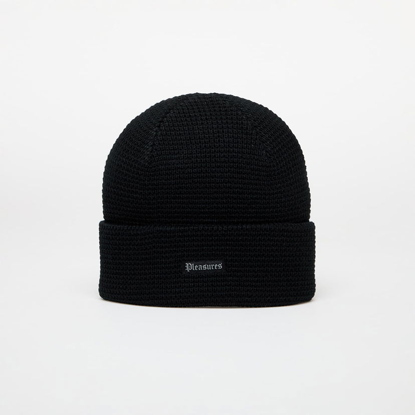 Kapica Pleasures Waffle Knit Beanie Crna | P24W056 BLACK