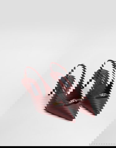 Dodaci Dolce & Gabbana Dolce & Gabbana Silk-Effect Nappa Leather Slingbacks Tamnocrvena | CG0796A195380346, 1