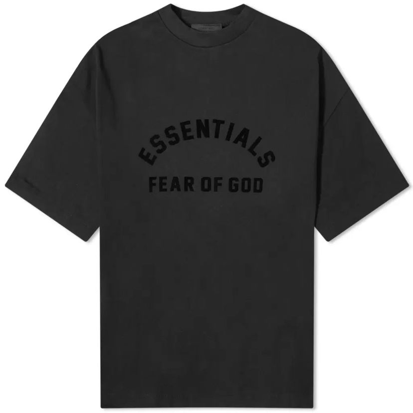 Majica kratkih rukava Fear of God Essentials Printed Logo T-Shirt Crna | 125SP242004F