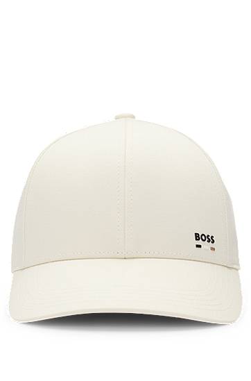 Kapa BOSS BOSS Cotton-twill Cap with Logo Trim Bijela | 50539428