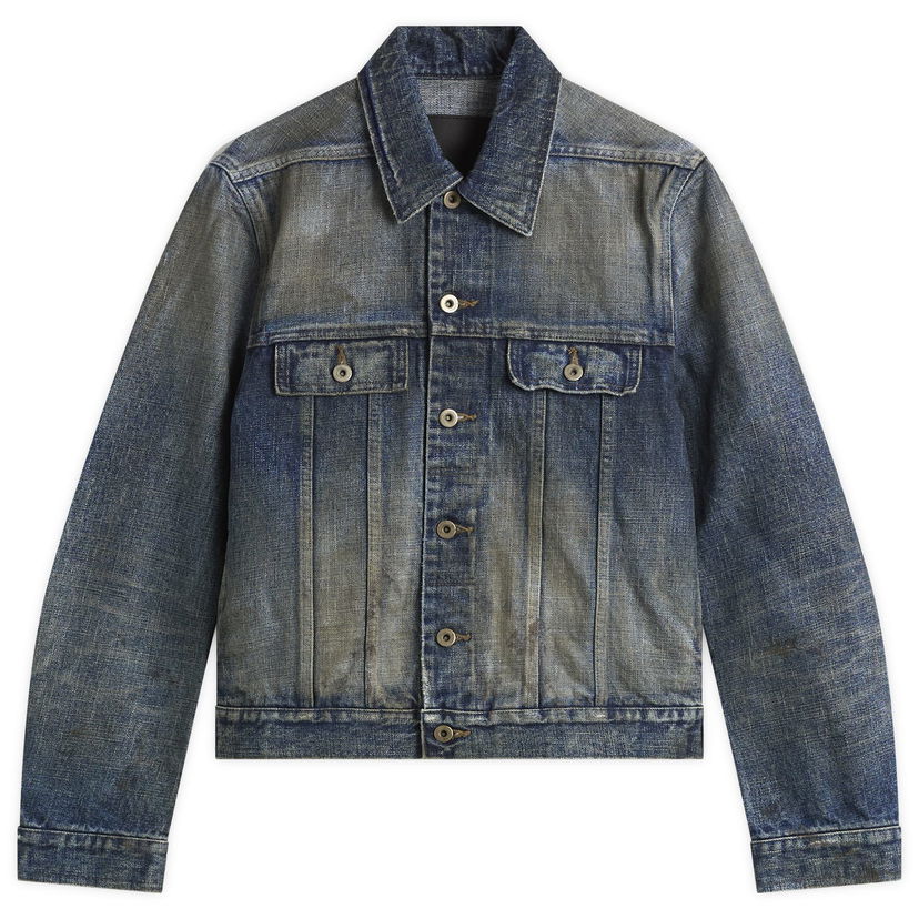 Jakna Rick Owens Rick Owens DRKSHDW Denim Trucker Jacket Plava | DL02E2788-HVWJP-186