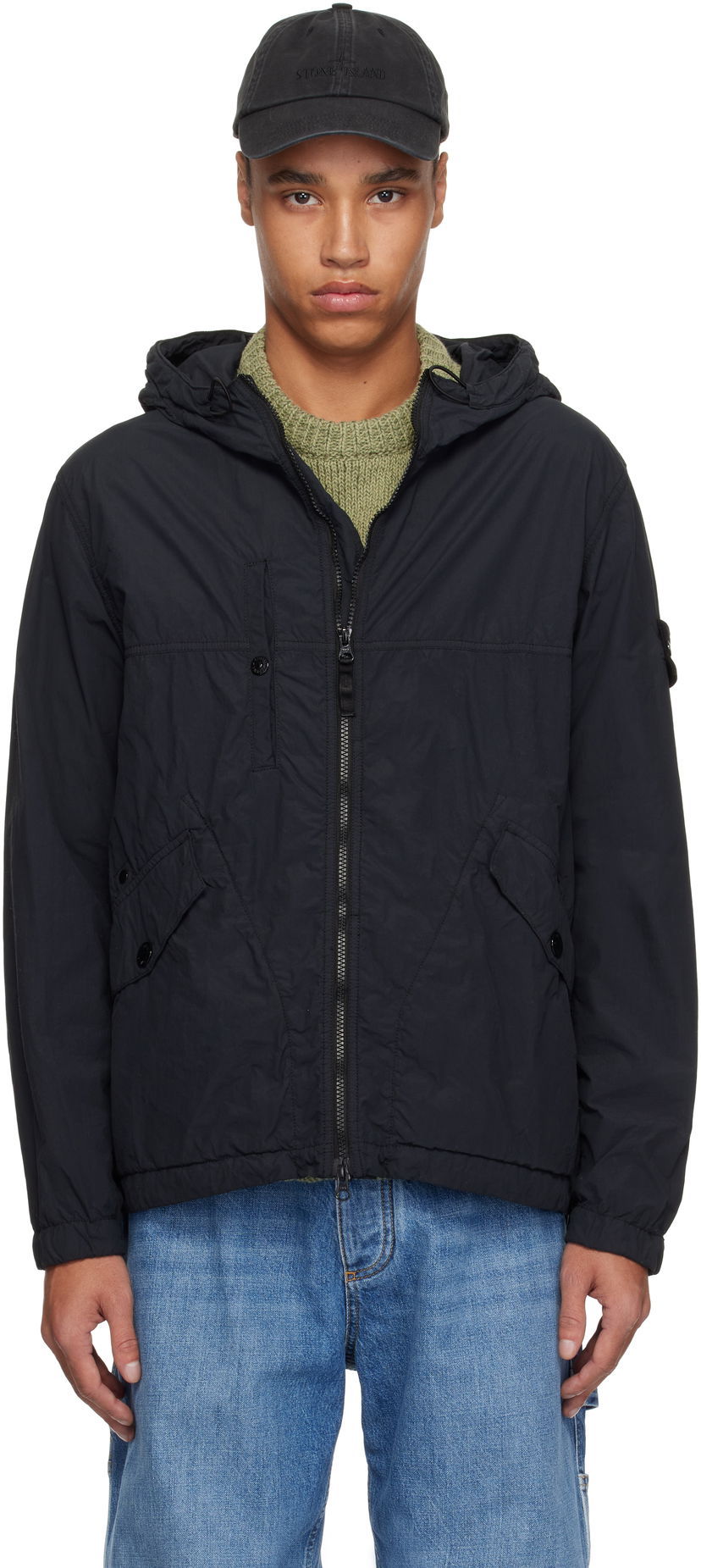 Vjetrovka Stone Island Stone Island Nylon Ghost Jacket Crna | K1S15 4100032 S00F6