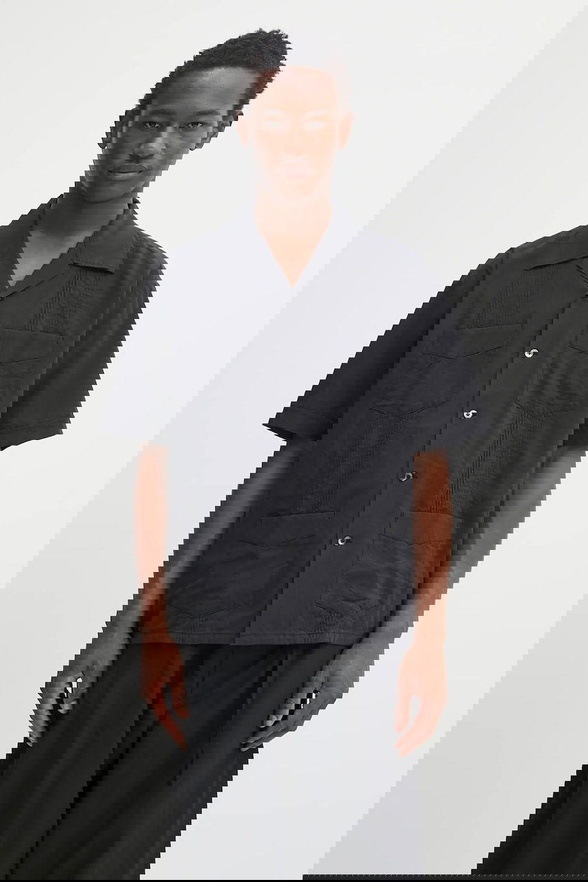 Košulja Neighborhood NEIGHBORHOOD Guayabera Short Sleeve Shirt Crna | 251AQNH.SHM05, 0