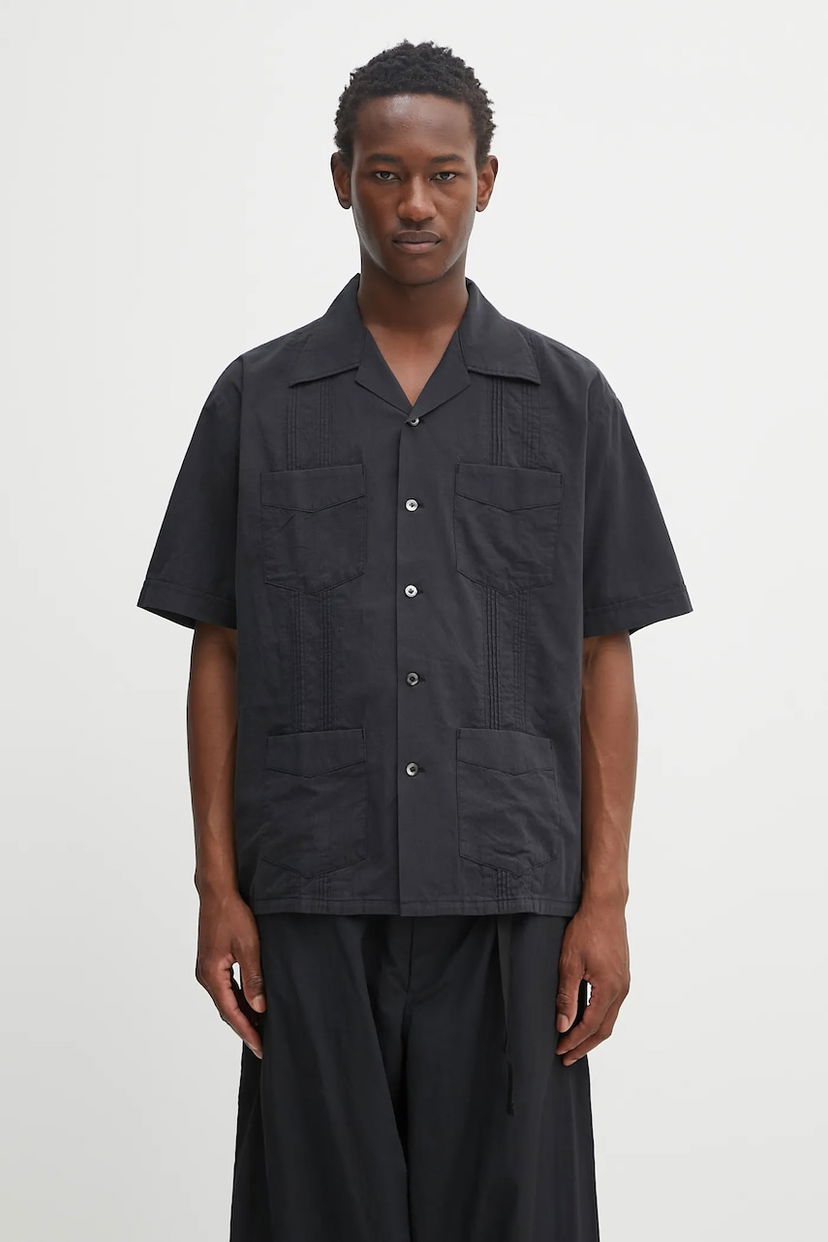 Košulja Neighborhood NEIGHBORHOOD Guayabera Short Sleeve Shirt Crna | 251AQNH.SHM05