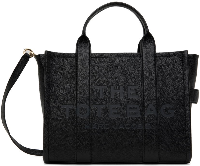 Tote bag Marc Jacobs Marc Jacobs 'The Tote Bag' Leather Medium Tote Crna | 2P3HTT044H02