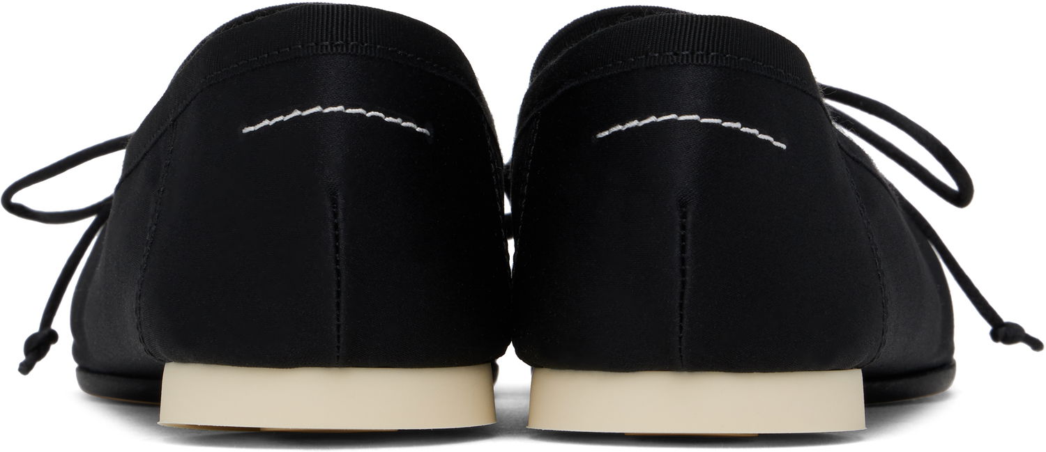 Tenisice i cipele Maison Margiela MM6 Maison Margiela Satin Pointe Logo Ballerina Flats Crna | S59WZ0100 P5560, 1