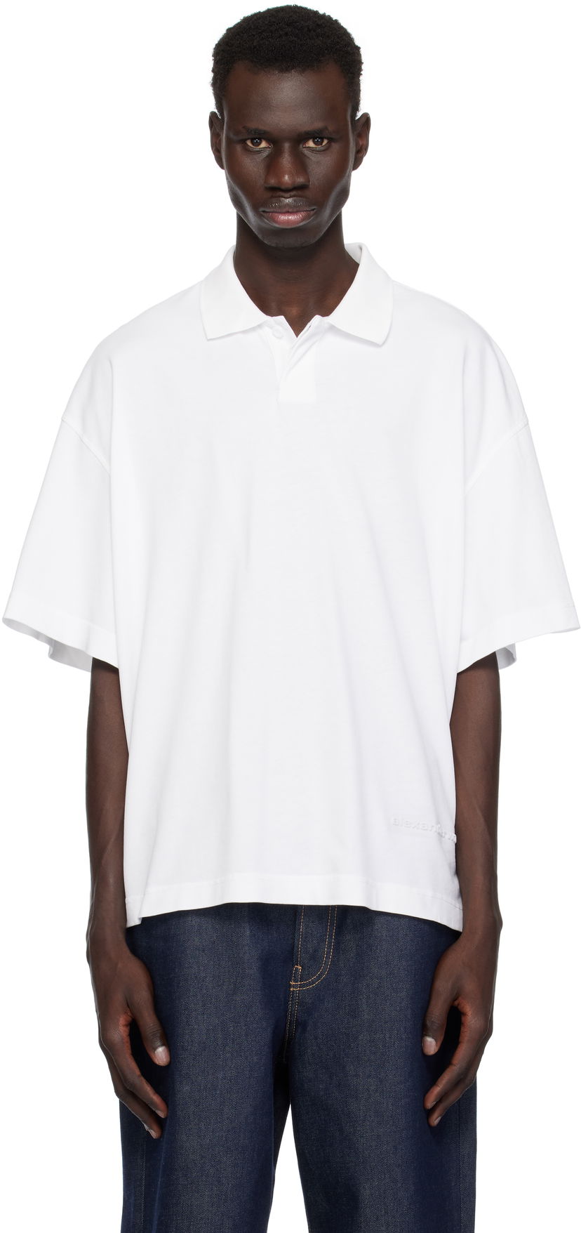 Polo majica Alexander Wang Alexander Wang Short-Sleeve Polo Bijela | 6CC1251073