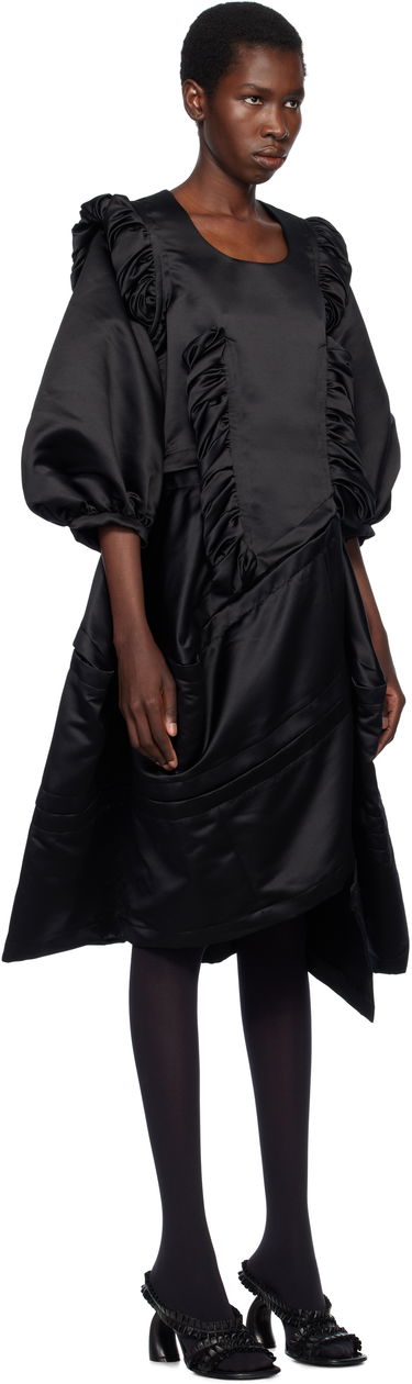 Haljina Comme des Garçons Comme des Garçons Satin Midi Dress Crna | RO-O006-S25, 1