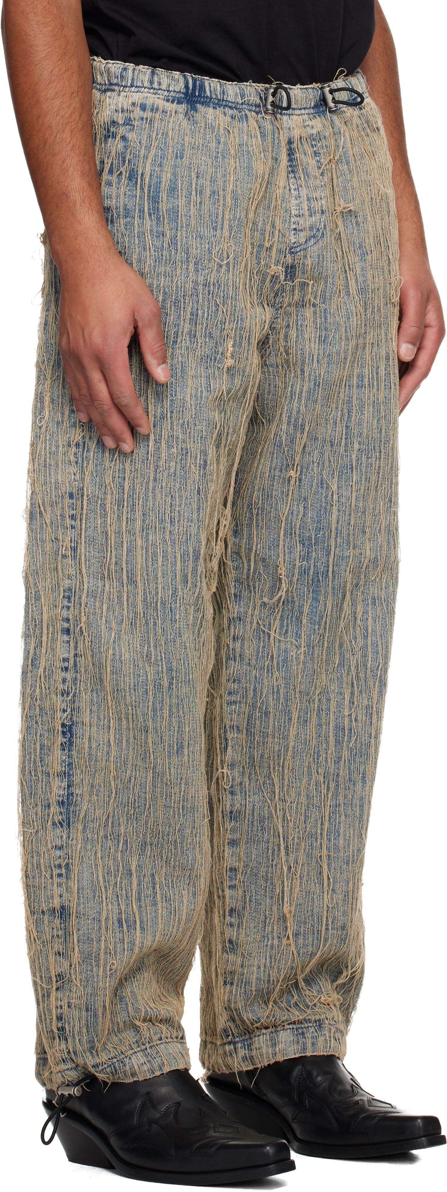 Jeans Diesel Relaxed D-Martial Frayed Drawstring Jeans Višebojno | A19277-0CMBZ-01, 1