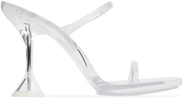 Njega cipela Amina Muaddi Amina Muaddi Brito Transparent Heeled Slingback Sandals Bijela | 11S333532BRI, 0