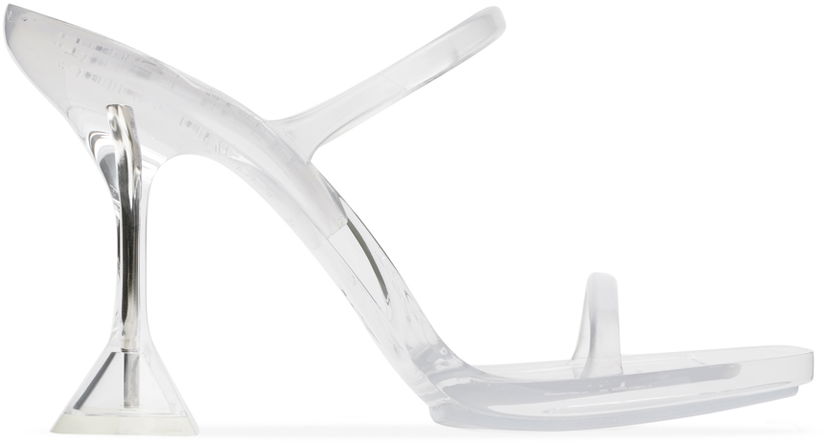Njega cipela Amina Muaddi Amina Muaddi Brito Transparent Heeled Slingback Sandals Bijela | 11S333532BRI
