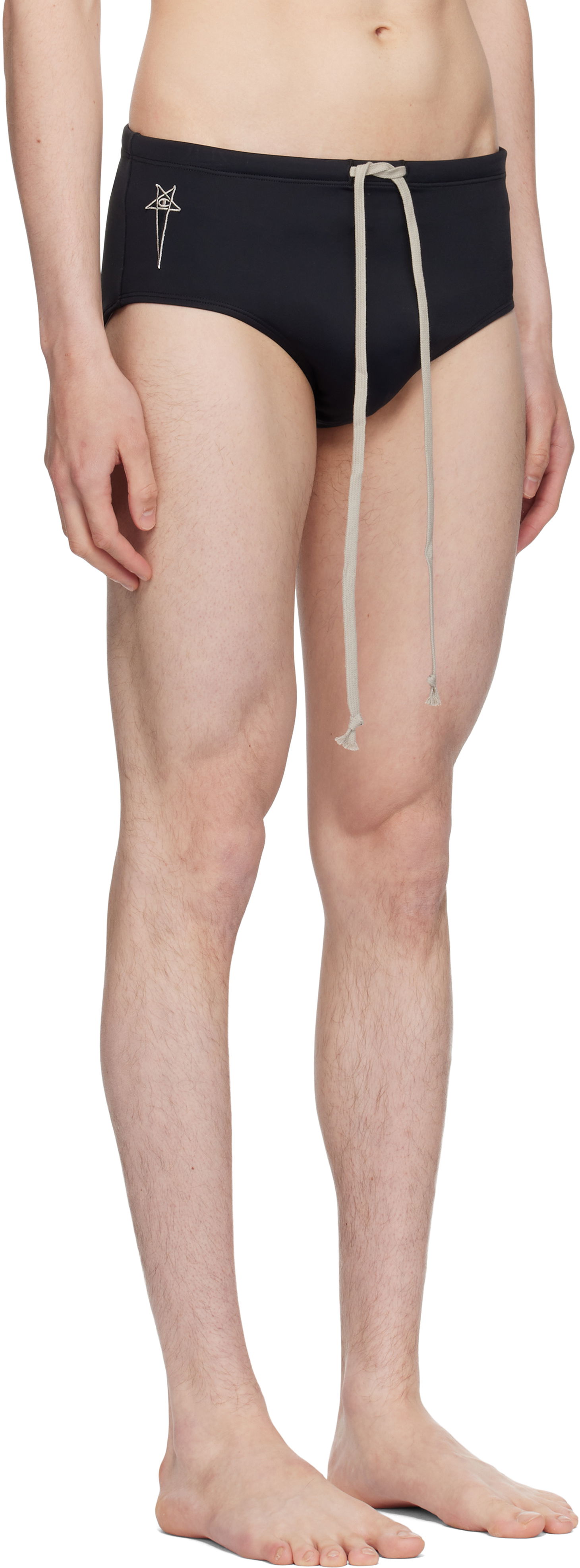 Kupaći kostimi Rick Owens Rick Owens Champion Edition Jersey Swim Briefs Crna | CM01E1692 CHJMW SWIM JERSEY, 1