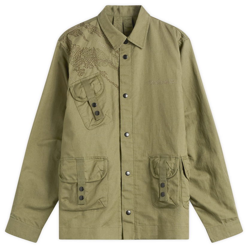 Košulja Maharishi M.A.L.I.C.E. Embroidered Utility Shirt Zelena | 7093-OLV