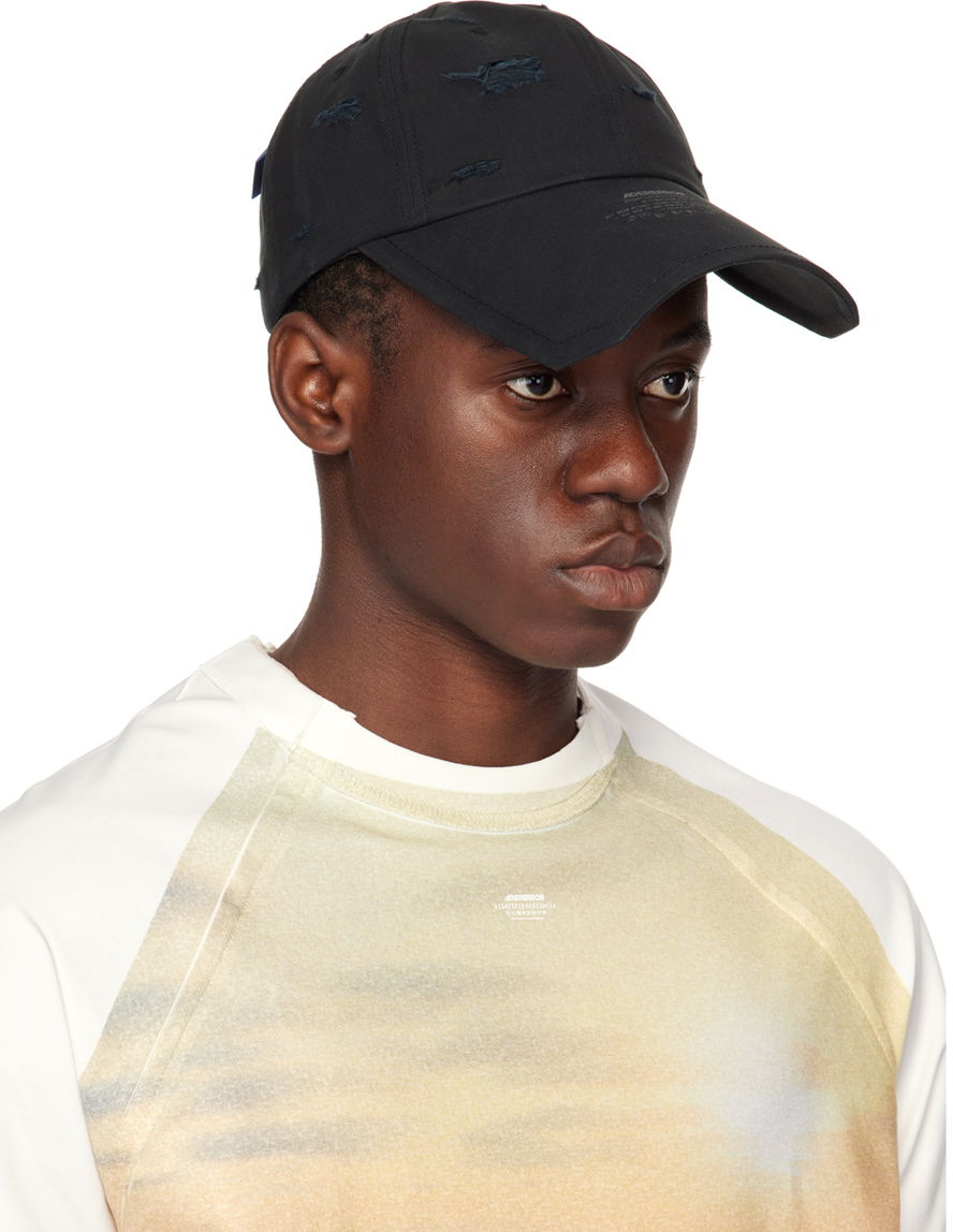 Kapa ADER ERROR Sore Distressed Baseball Cap Crna | BN01SSHW0201BK, 1