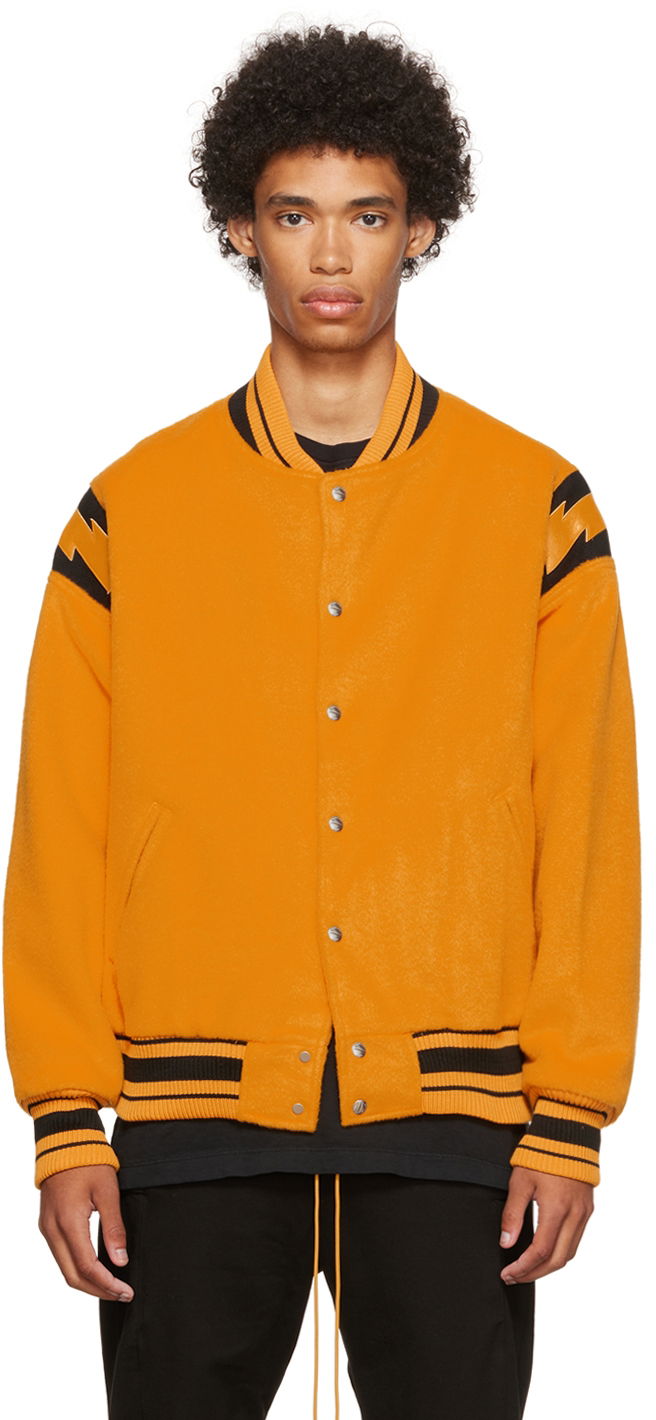 Bomber jakna Rhude Rhude Lightning Bomber Jacket Narančasta | RHPF22JA09362121