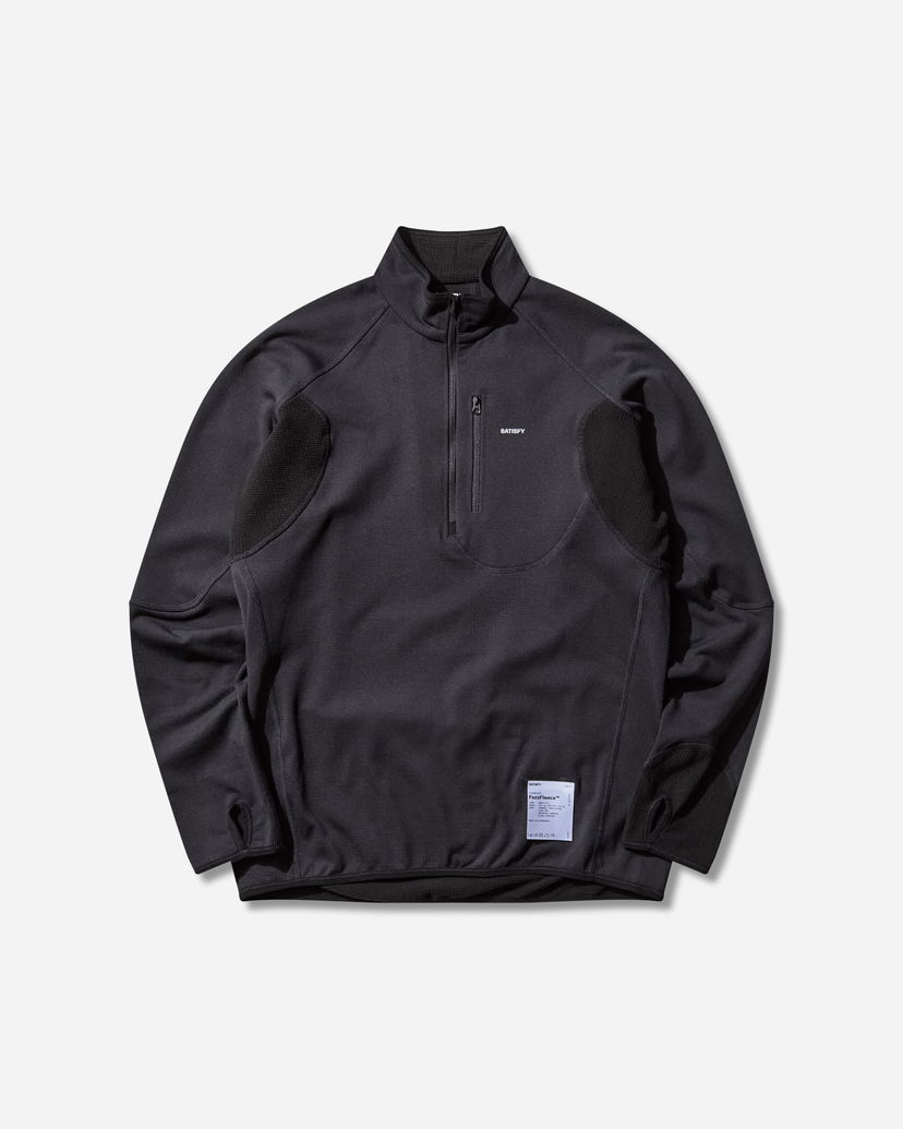 Dukserice Satisfy FuzzFleece Half-Zip Sweatshirt Crna | 11013 RRSA