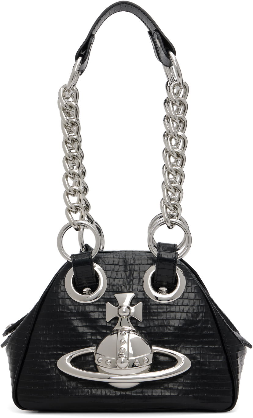 Ručna torbica Vivienne Westwood Vivienne Westwood Archive Orb Chain Handbag Crna | 46020008W-L00C0-