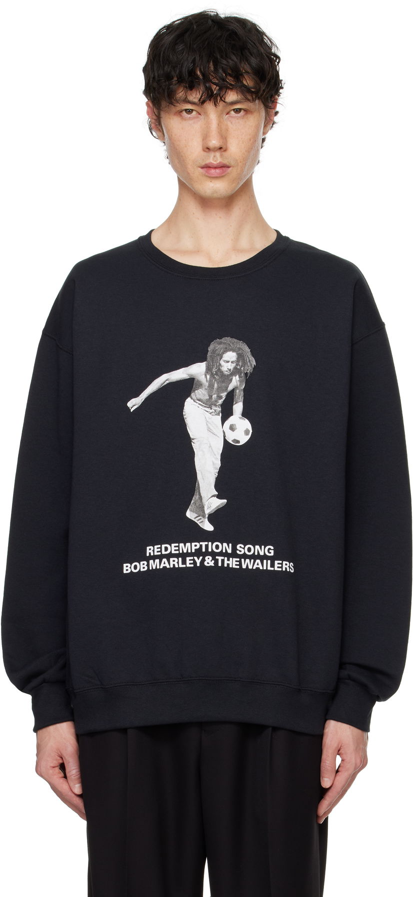 Dukserice WACKO MARIA Bob Marley Crewneck Sweatshirt Crna | BOBMARLEY-WM-SS14