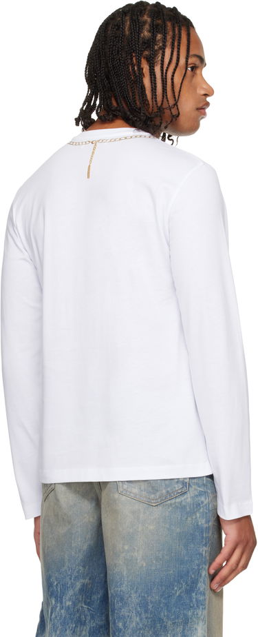 Majica kratkih rukava Marine Serre Marine Serre Trompe L'Œil Jewelry Jersey LS T-Shirt Bijela | MTT076ACJER0092, 2