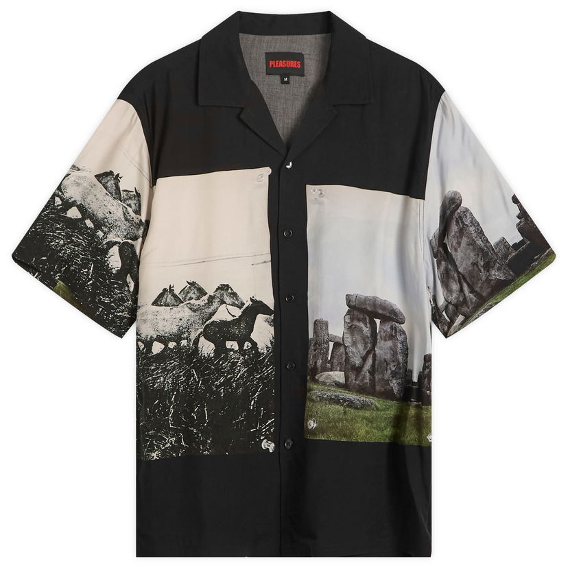 Košulja Pleasures Pleasures Stone Horse Vacation Shirt Crna | P25SP022-BLK
