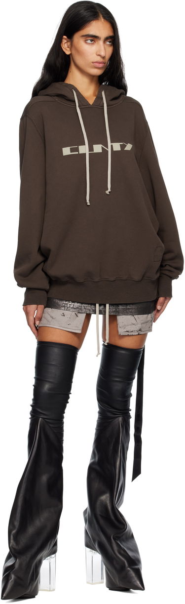 Dukserice Rick Owens Concordians Oversized Hoodie Smeđa | DS02E7241 FSLP2P, 3